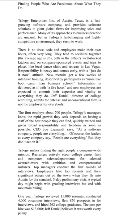 Finding People Who Are Passionate About What They