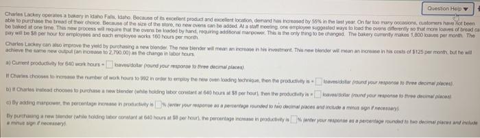 Charles Lackey operates a bakery in daho Falls,