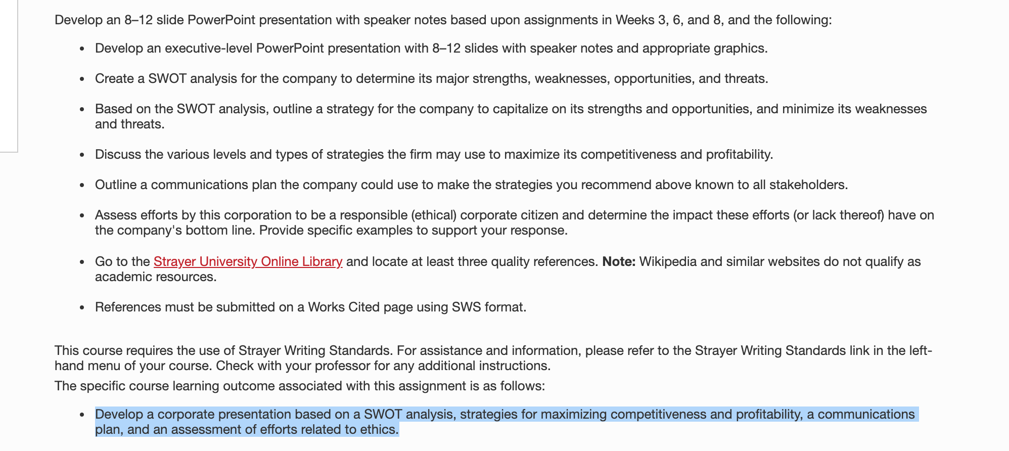 THE CHOSEN COMPANY IS APPLE INC. Develop an 812