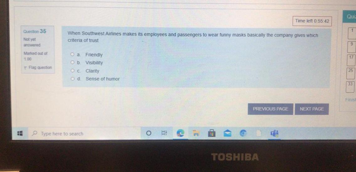 Quia Time left 0:55:42 1 Question 35 Not yet