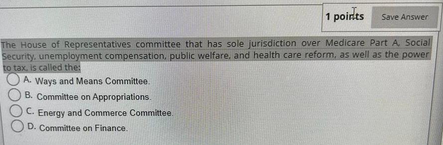 1 points Saved Which of the following is not a