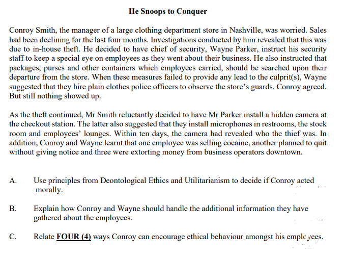 He Snoops to Conquer Conroy Smith, the manager of