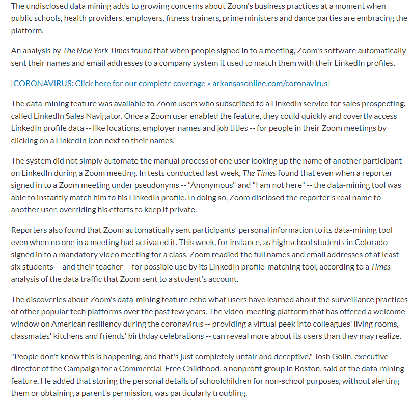 Read and reference article it in your response.