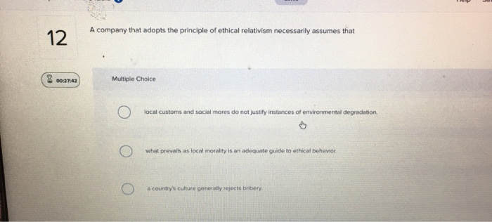 A company that adopts the principle of ethical