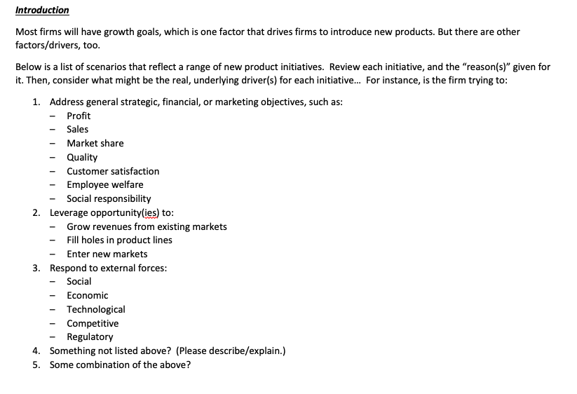 Introduction Most firms will have growth goals,