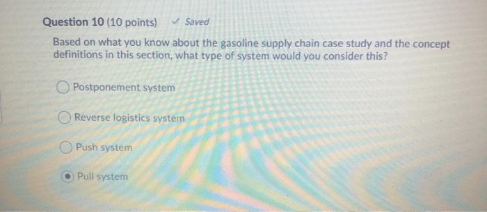 Question 10 (10 points) Saved Based on what you