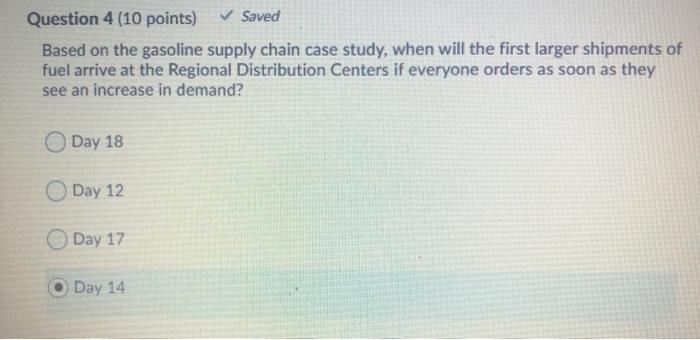Question 10 (10 points) Saved Based on what you