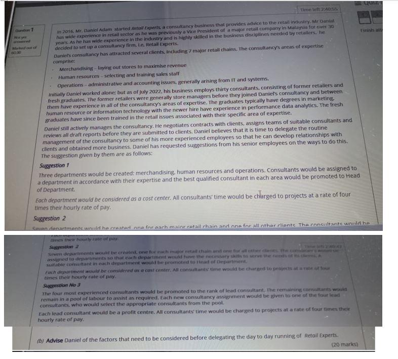 In 2016 . Mr. Daniel Aclam started Retail Experrs