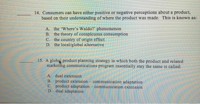 14. Consumers can have either positive or
