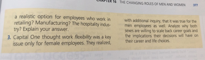 SHAPTER 16 THE CHANGING ROLES OF MEN AND WOMEN