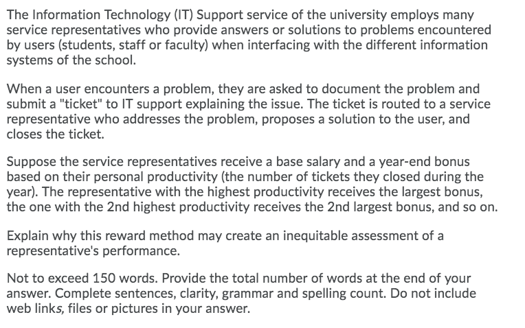 The Information Technology (IT) Support service