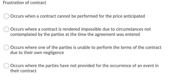 Losses which may be recovered under a contract