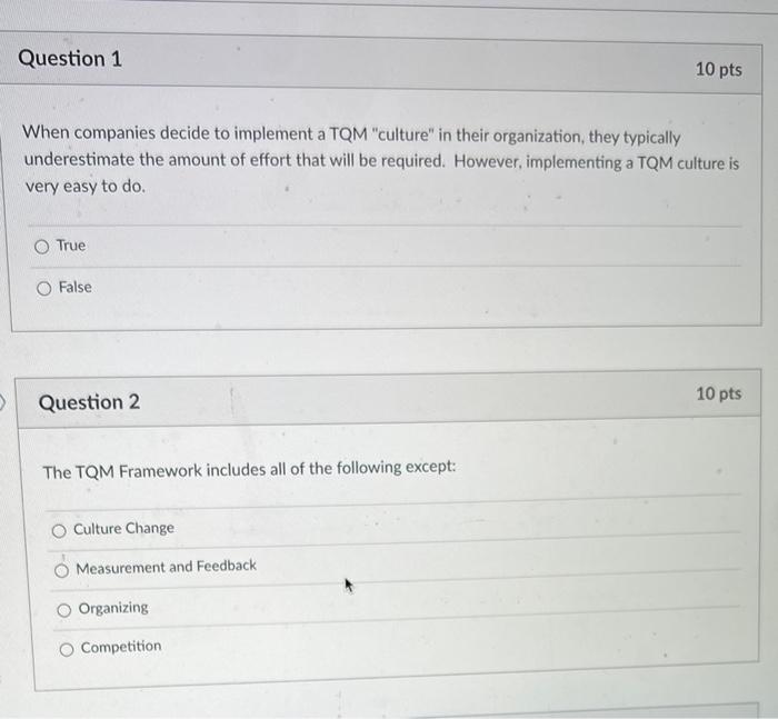 both please (: Question 1 10 pts When companies