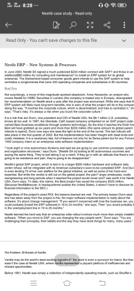 8:28 -.. 10 Nestl case study - Read only Read