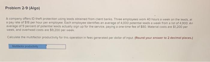 A company offers iD theft protection using leads