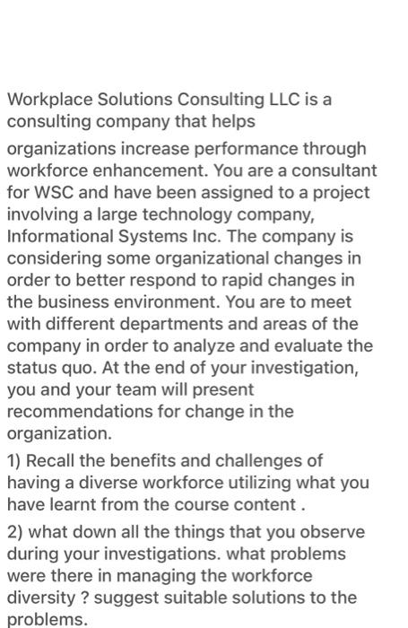 Hello please help me answer this Workplace