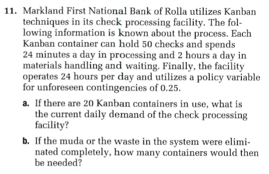 Kanban System Lean Systems 11. Markland First