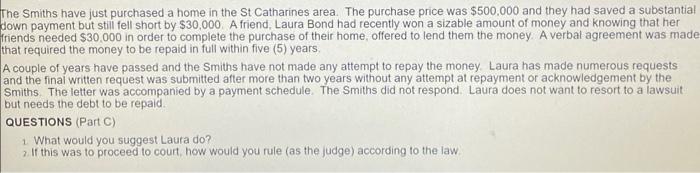 please quickly The Smiths have just purchased a