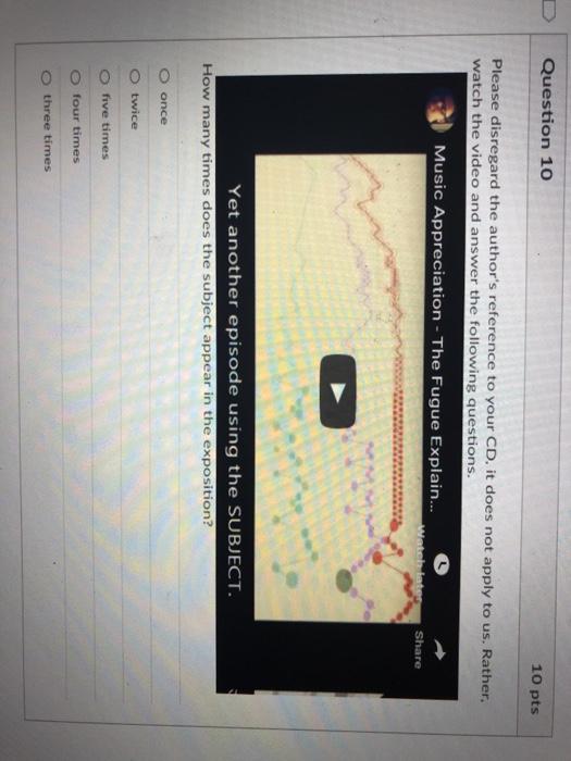 This is from my music appreication class Question