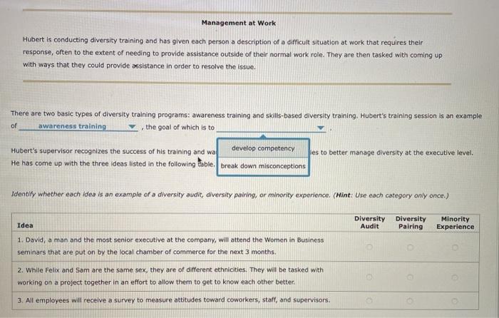 first question answers are awareness training or
