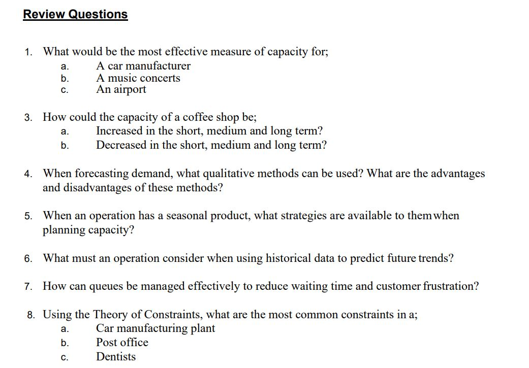 Review Questions 1. What would be the most