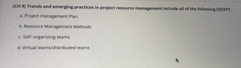 (CH 9) Trends and emerging practices in project