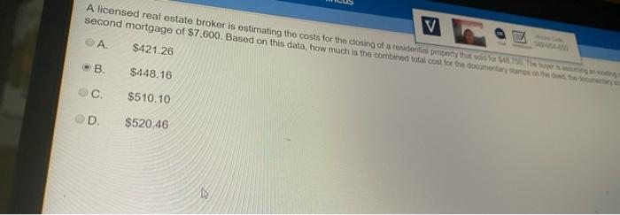 v A licensed real estate broker is estimating the