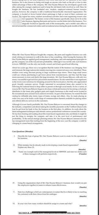 fo SECTION A Instruction Plese answer all posts