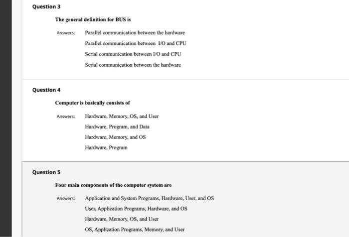 The general definition for BUS is Answers: