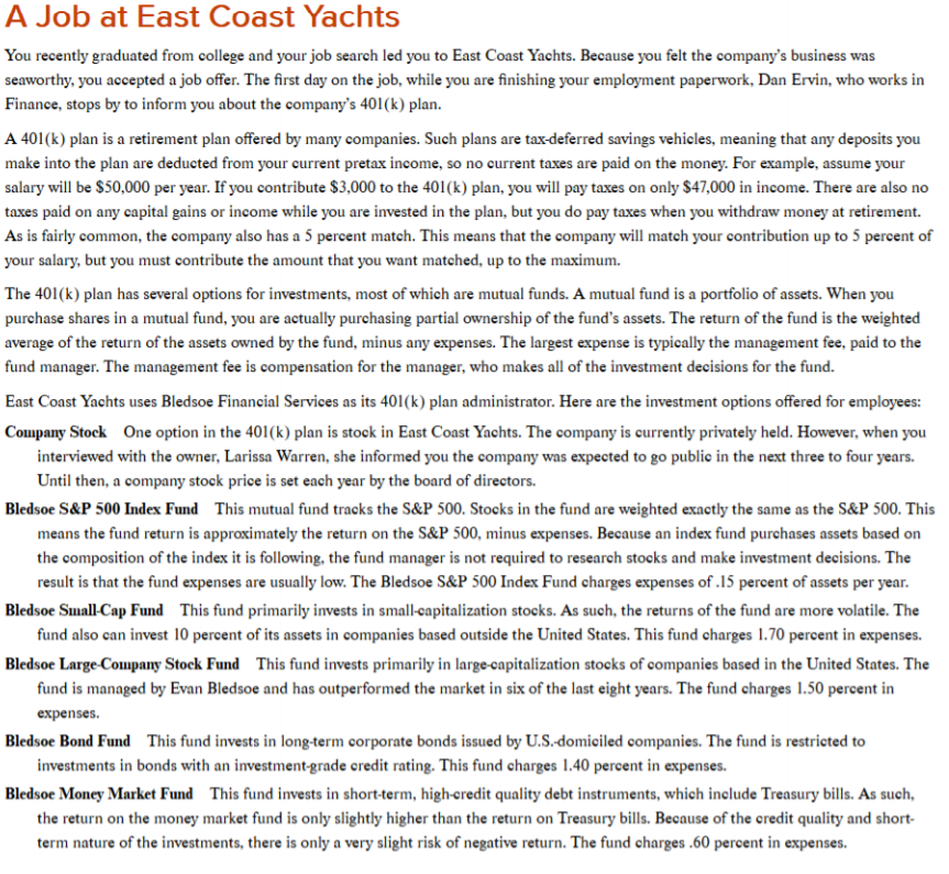 A Job at East Coast Yachts You recently graduated