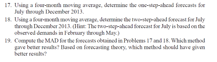 Question 19 please . 17. Using a four-month