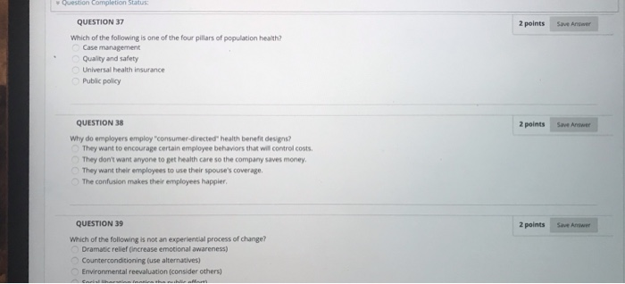 answer all questions Question Completion Status