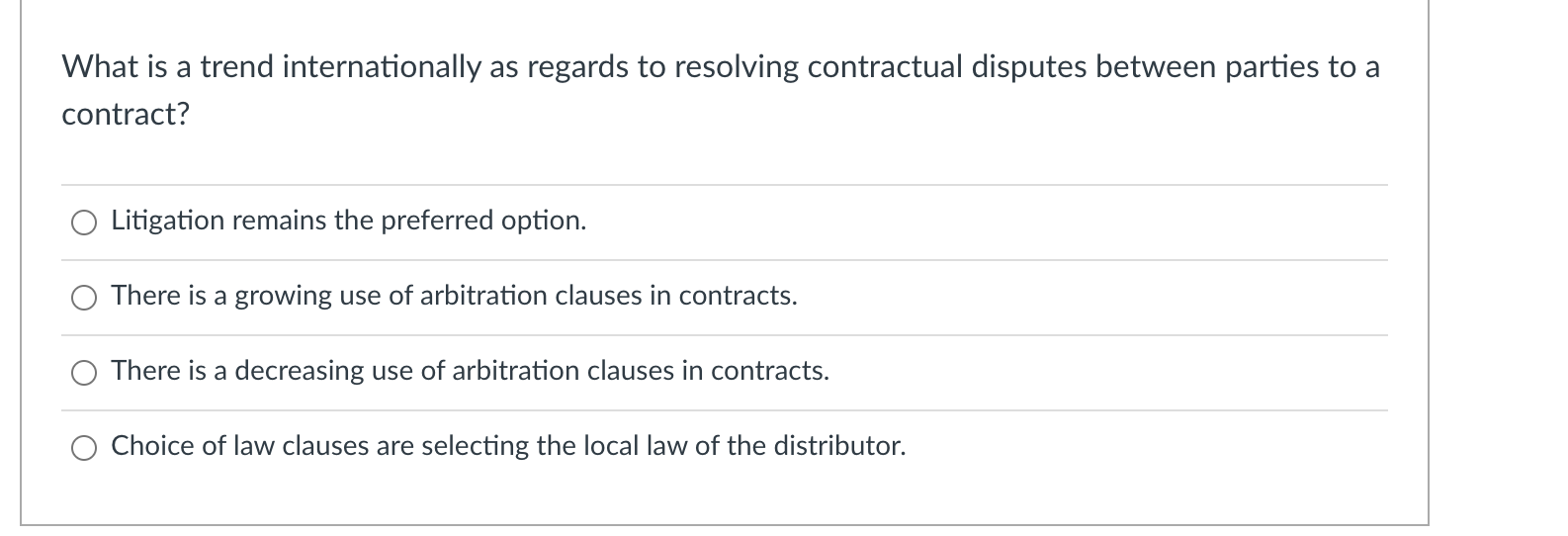 What is a trend internationally as regards to