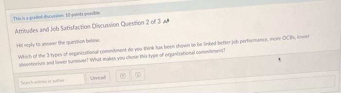 This is a graded discussion: 10 points possible