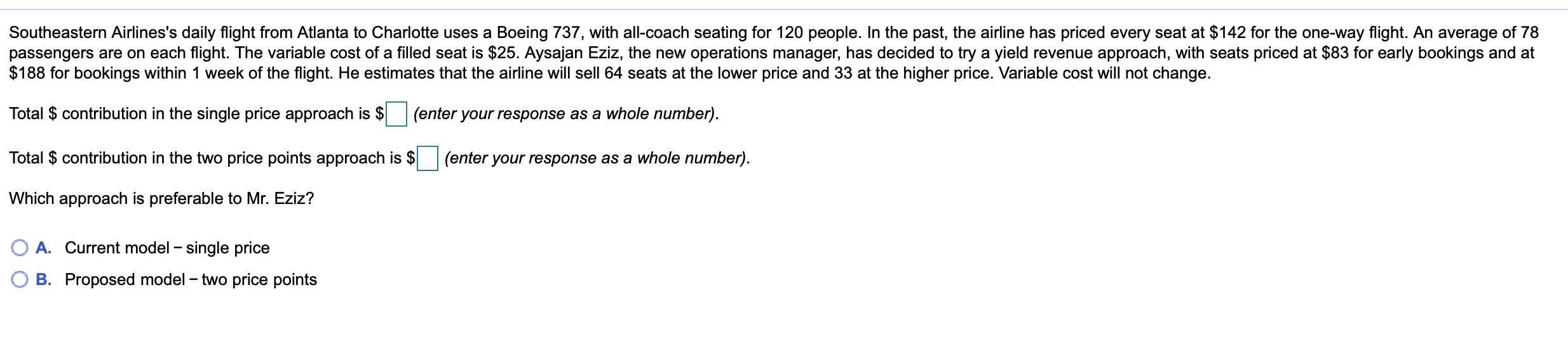 Southeastern Airlines's daily flight from Atlanta