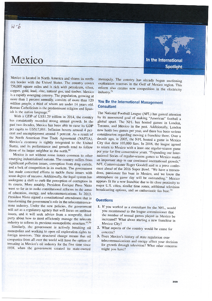 W- Mexico In the International Spotlight Mexico