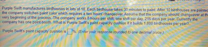 Purple Swift manufactures birdhouses in lots of