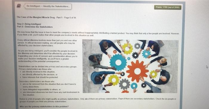 Belligent Identity the Stakeholdet. P 1700 of