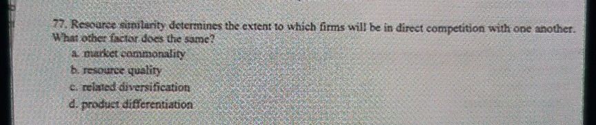 77. Resource similarity determines the extent to