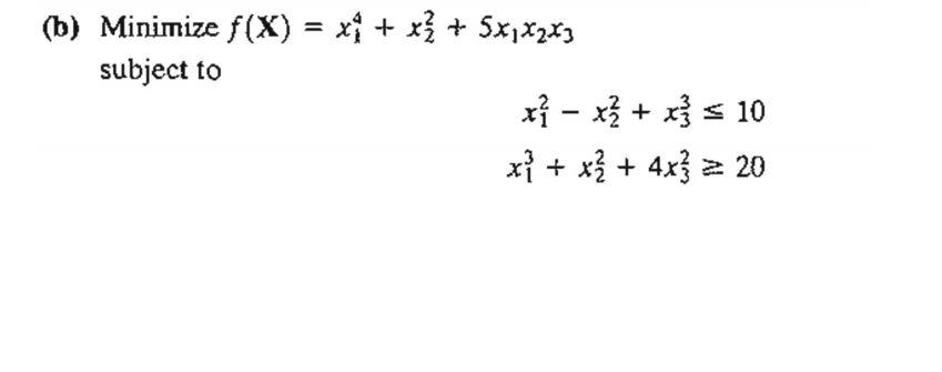 Write the KKT necessary conditions for the