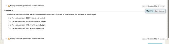 Question 1045 Move to another question will save