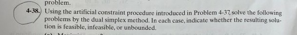problem. 4-38. Using the artificial constraint