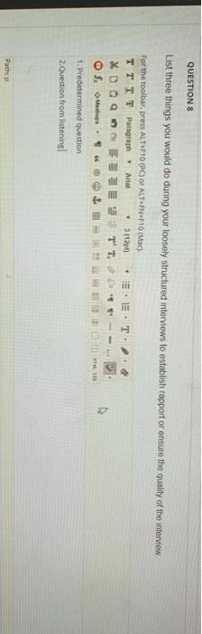 help QUESTIONS List three things you would do