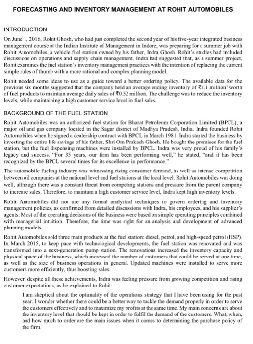 1) How can we compute the reorder point and order