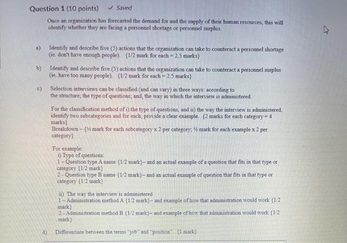 Asap Question 1 (10 points) Saved Once an