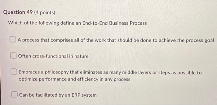 Question 48 (4 points) Information systems: