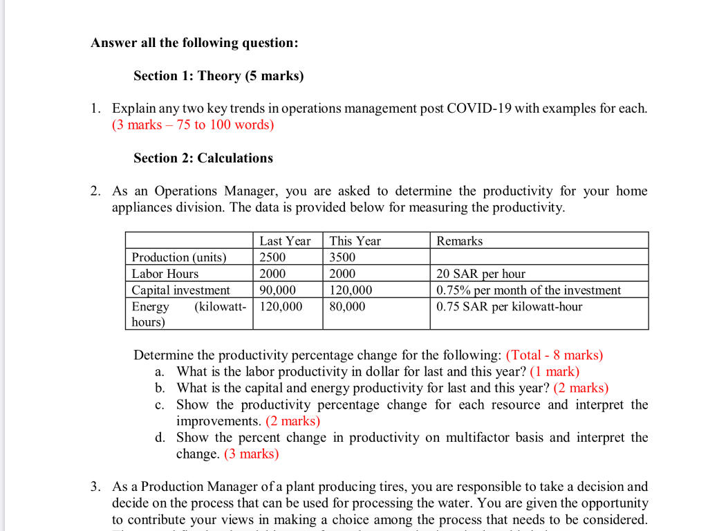 I need answers please Answer all the following