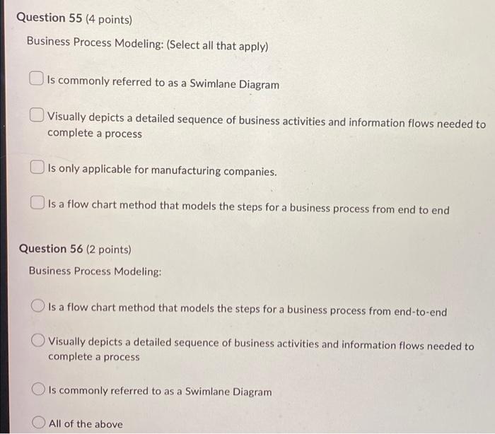 Question 48 (4 points) Information systems: