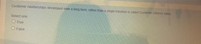 Customer relationships developed over a long