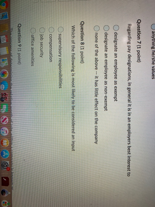 Question 5 (1 point) The system that adds point